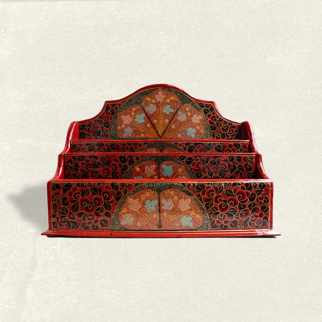 Kashmiri Lacquered Document Tier