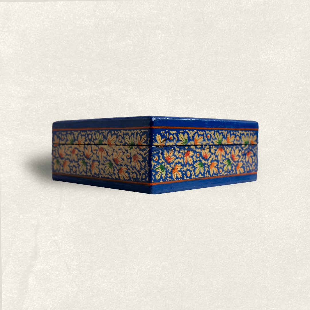 Floral Tapestry Coasters with Holder