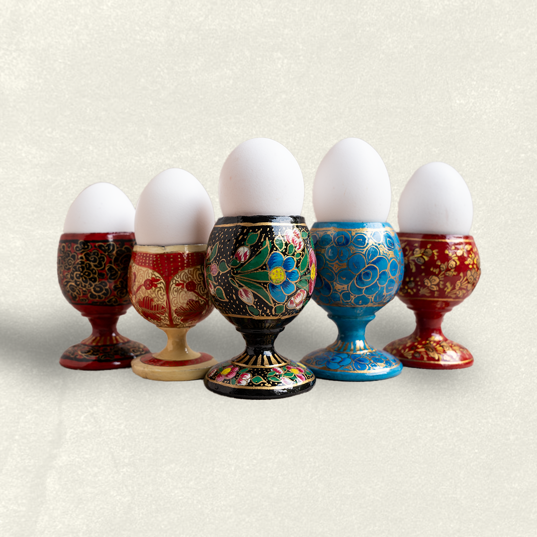 Porcelain Bloom Egg Cradle - Set of 5