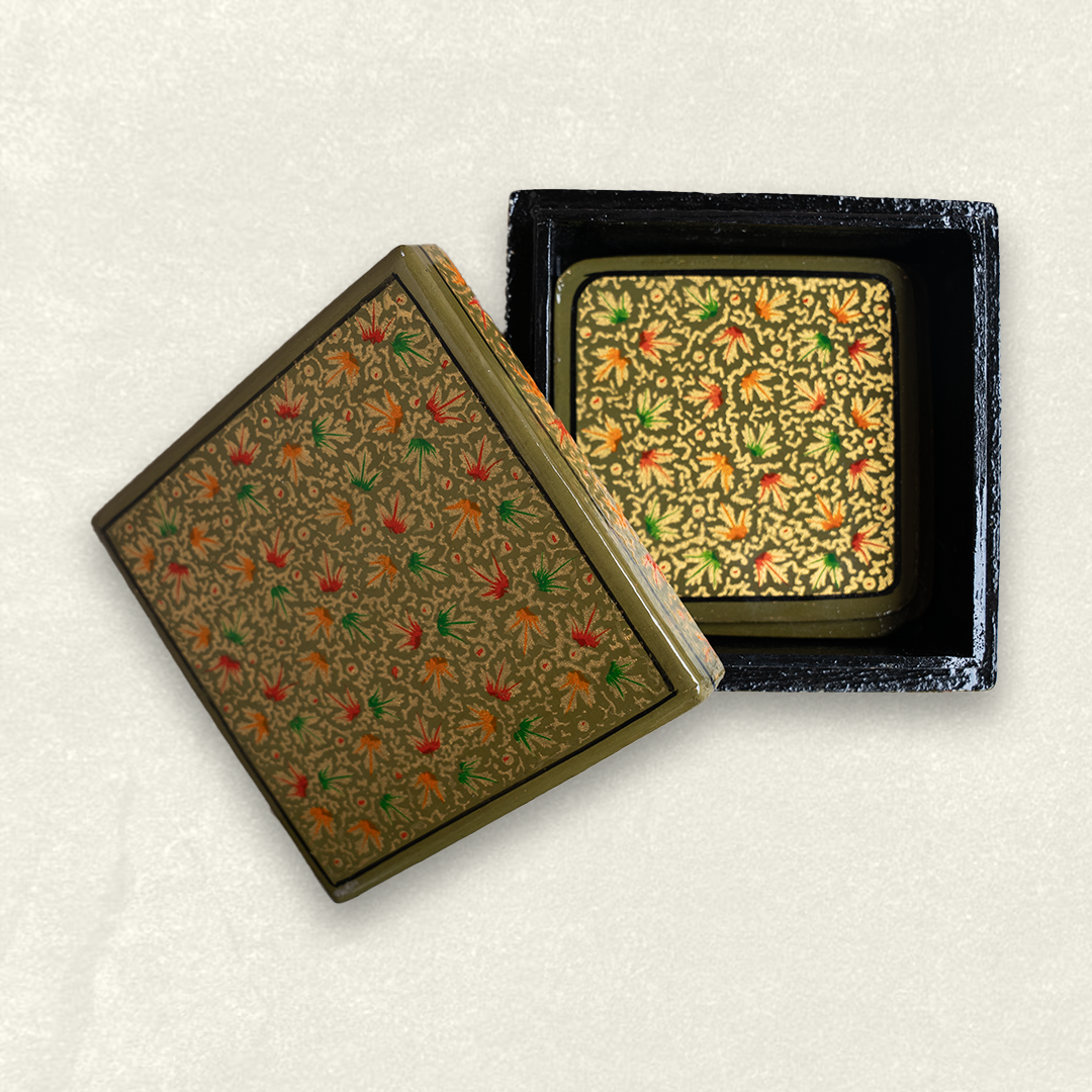 Olive Spring Coasters & Box