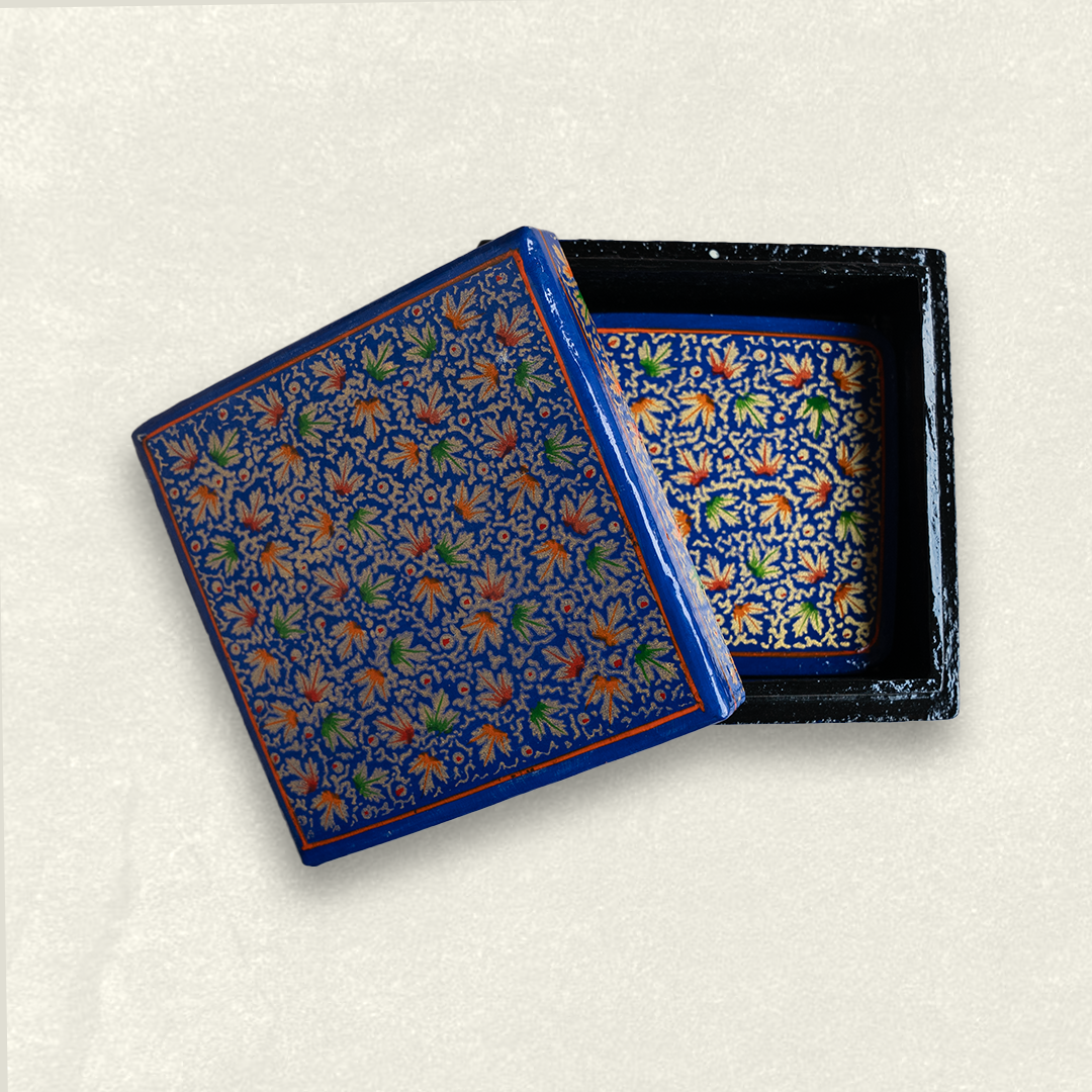 Floral Tapestry Coasters with Holder