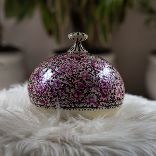 Mauve Petal Powder Pot